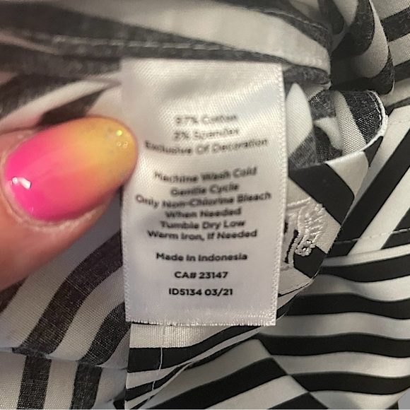 TALBOTS PERFECT SHIRT - STRIPE MIX 14W - Picture 11 of 11